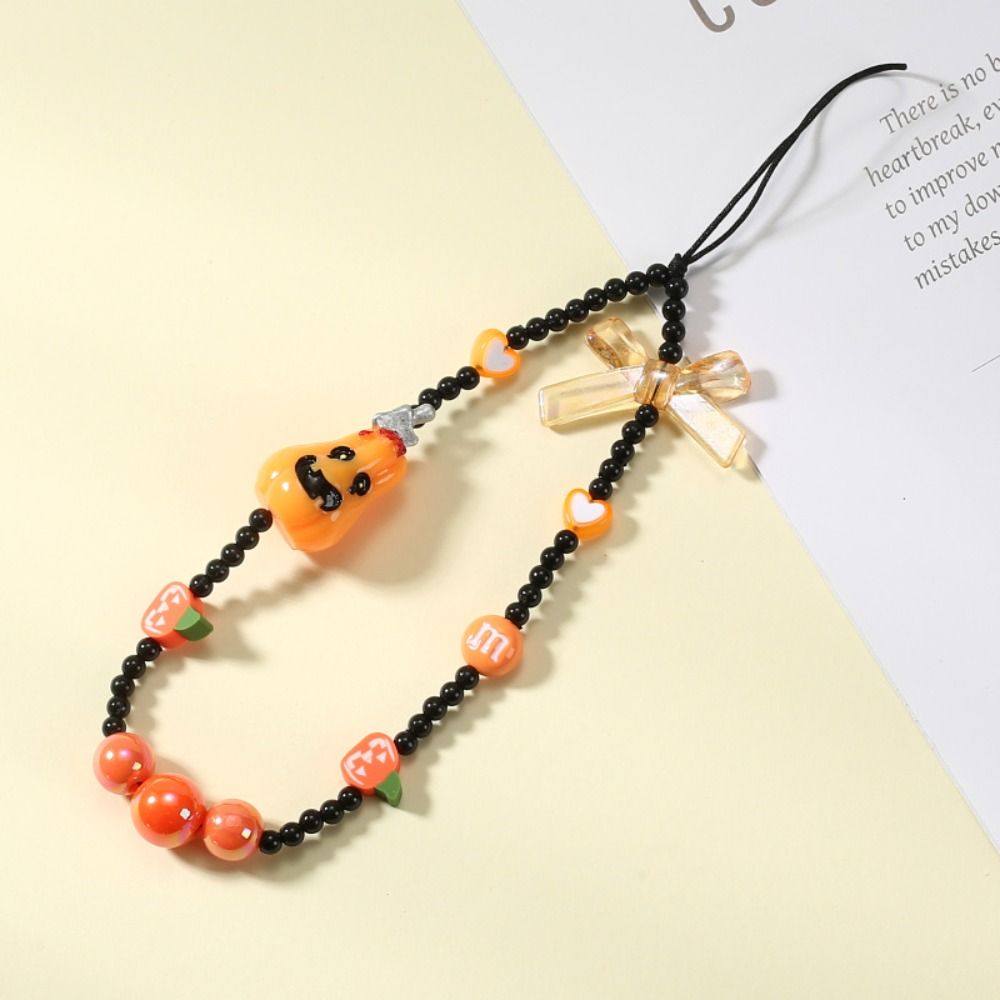 

Acrylic Cartoon Pumpkin Phone Strap Anti-Lost Ghosts Cellphone Lanyard Pendant