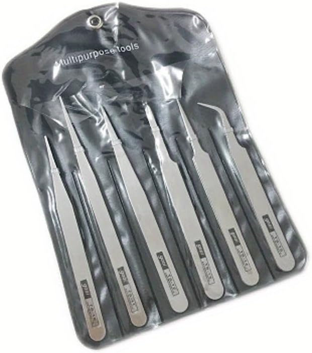 6 stk Sæt af Rustfrit Stål Pincetter med Saftige Grønne Planter DIY Albue Små Pincetter Reparationsværktøj