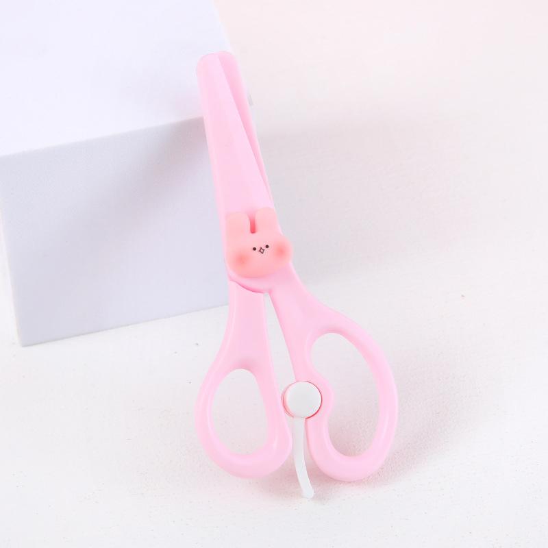 Tesoura de Papel Desenho Animado Para Crianças Coração Fofo Feminino Segura Para Crianças Não Machuca Tesoura de Papel Multifuncional Faca de Artesanato para Estudantes