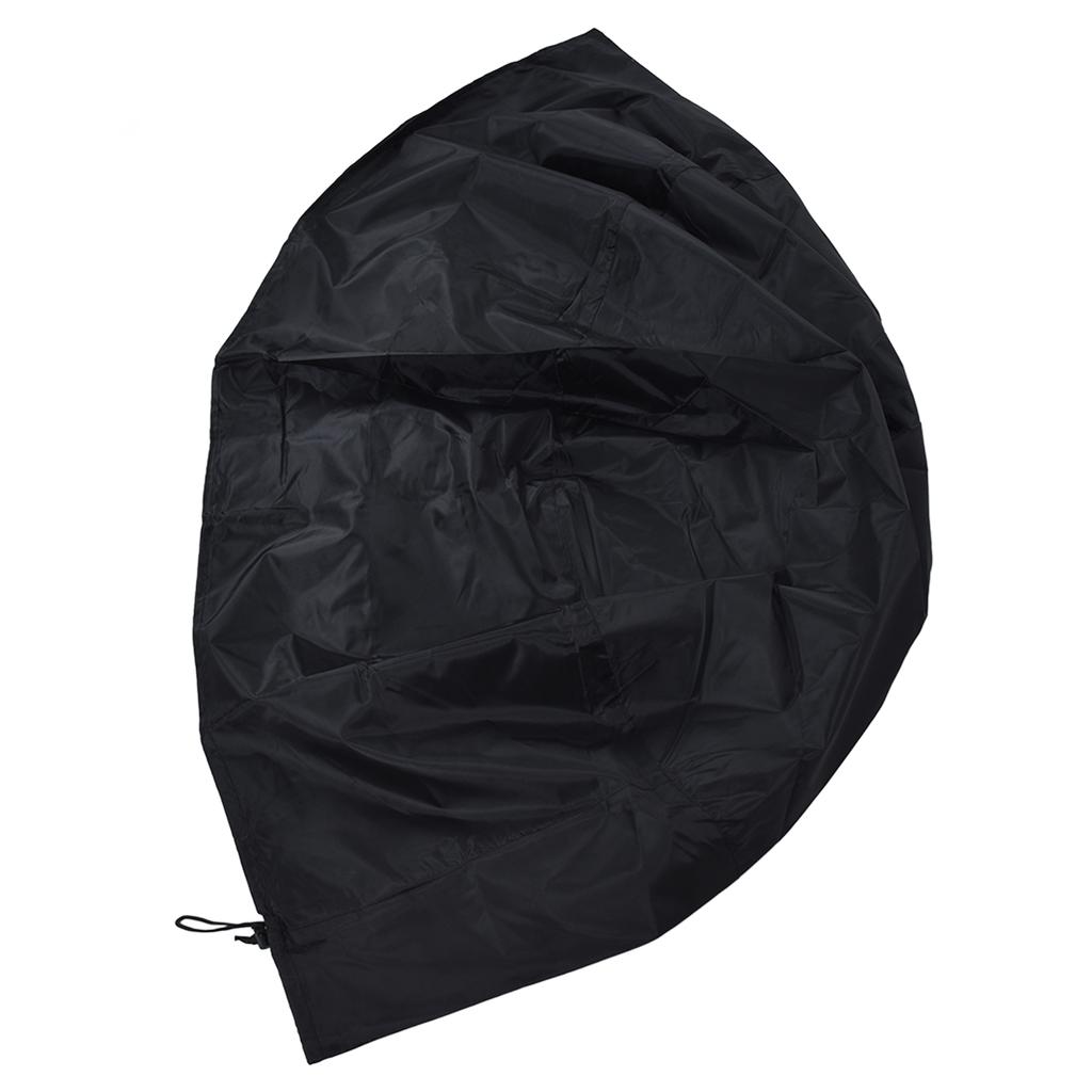 Fire Pit Cover Round Patio Outdoor Fireplace Cover Waterproof Dustproof UV Protection for All Seasons Black