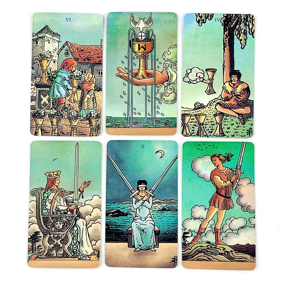 Tarot Cards A 78pcs Deck Oracle English Prophecy Divination Oracle Edition Borad Playing Game, Family Gatherings Cards Games