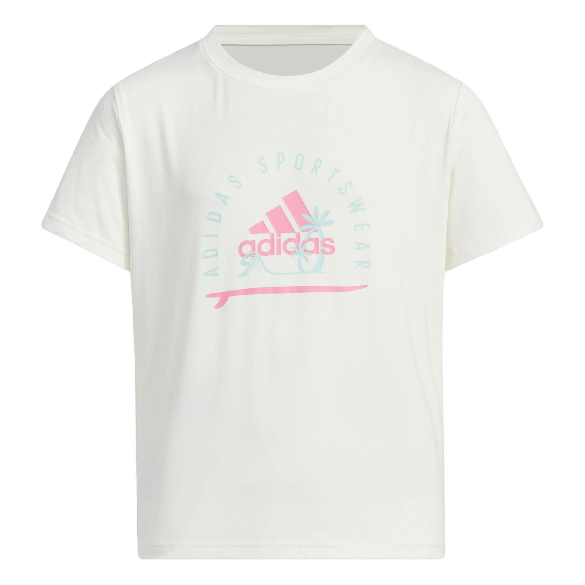 Adidas T Shirt SPORTSWEAR T SHIRT Jade White Kids  IT1807 116