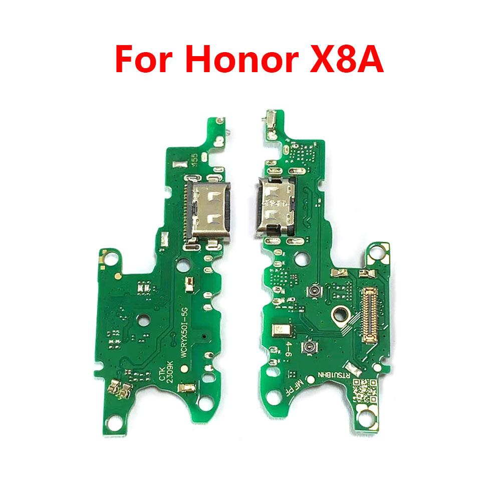 For Huawei Honor X8A USB Charging Board Dock Port Microphone Module Flex Cable