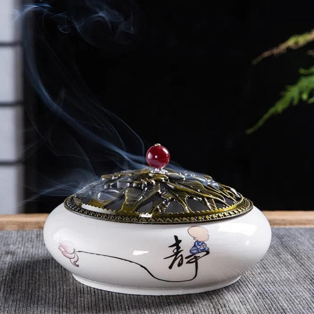 Large Aroma Censer Ceramic Sandalwood Stove New Incense Burner  Home Decoration