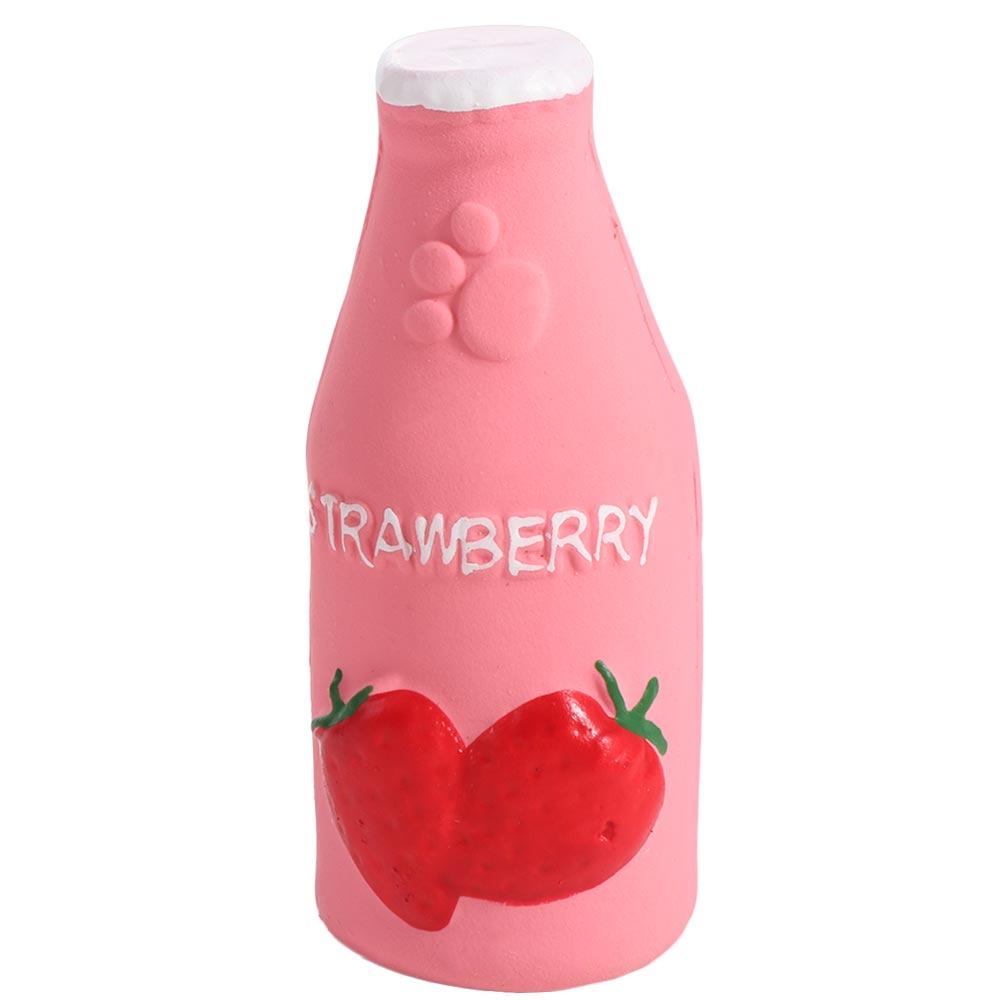 Juice Bottle Shape Pet Latex Toys Bite Resistant Soft Pet Chew Toy Colorful Latex Sound Dog Toy Relieve Boredom розовый