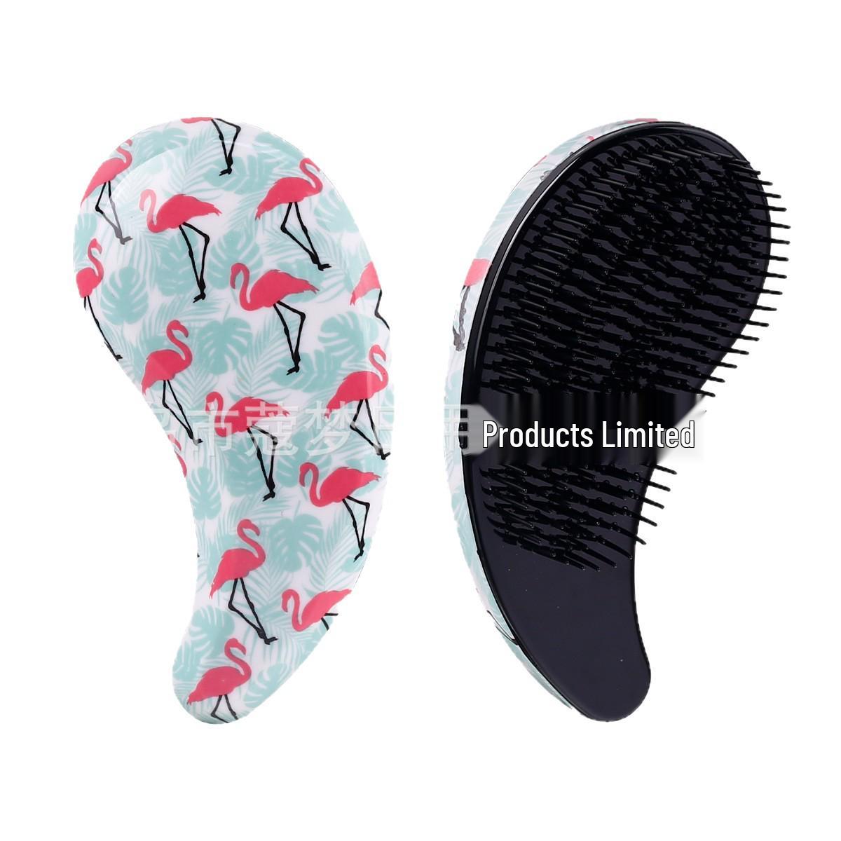 Stylish Cartoon Detangling & Massage Hair Comb - Anti-Tangle, Cute Girly Design OPP Bag