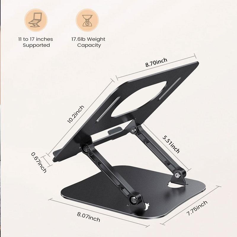 Portable 11–16-inch Adjustable Laptop Stand Computer Stand Sturdy Aluminum For Desk Foldable Laptop Holder Notebook Tablet