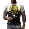 Vintage Men's T-shirts 3D Retro Print Short Sleeve Letter Tops Fashion Oil T Shirt For Mens Motorcycle T-shirts Oversized Tees