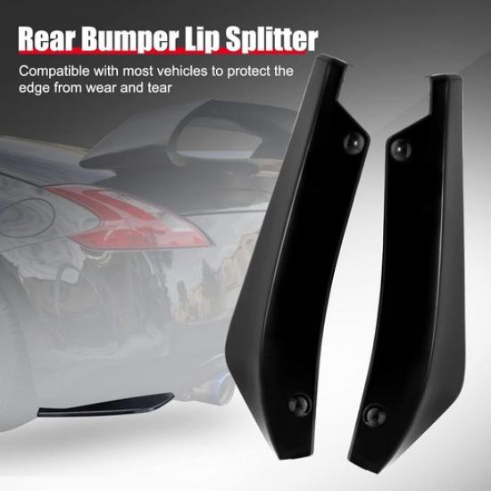 Black For Toyota Rear Bumper Lip Diffuser Splitter Canard Protector Accessories