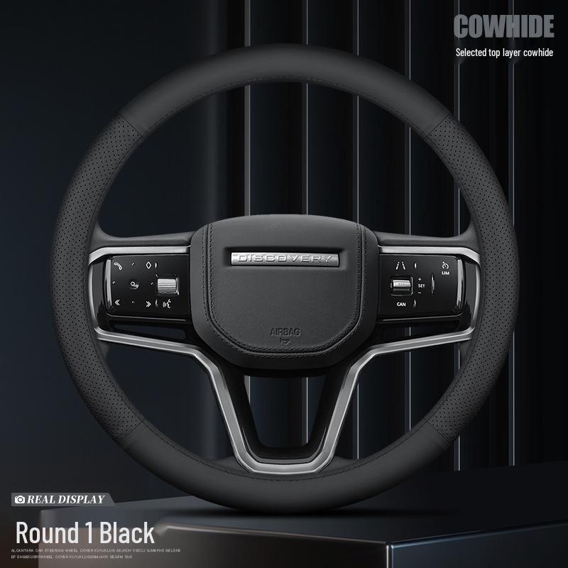 

Оригинальная кожаная оплетка руля для Land Rover: Range Rover, Evoque, Discovery, Freelander, Defender, Velar, Sport 38cm