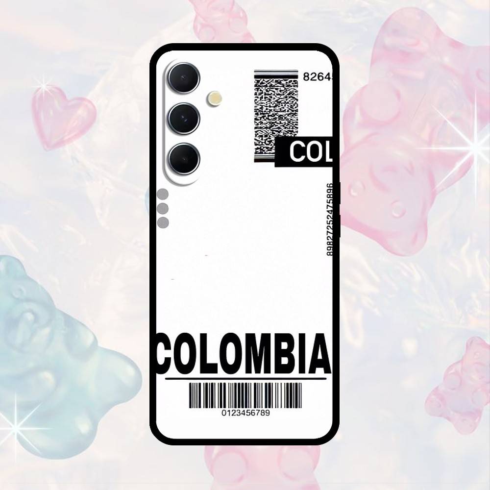 Funny World City Tourist Ticket Label Phone Case For Samsung S25,S24,S21,S22,S23,S30,Ultra,S20,Plus,Fe,Note,10,9,5G Black Cover