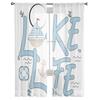 Blue Boat Anchor Lake Life Window Treatment Tulle Modern Sheer Curtains for Kitchen Living Room the Bedroom Curtains Decoration