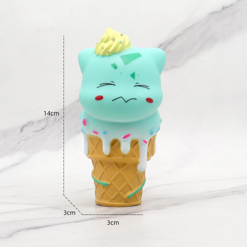 1 Piece Anime Ice Cream Pikachu Pokemon Figure Model Gifts Collectible Figurines for Kids About 15cm