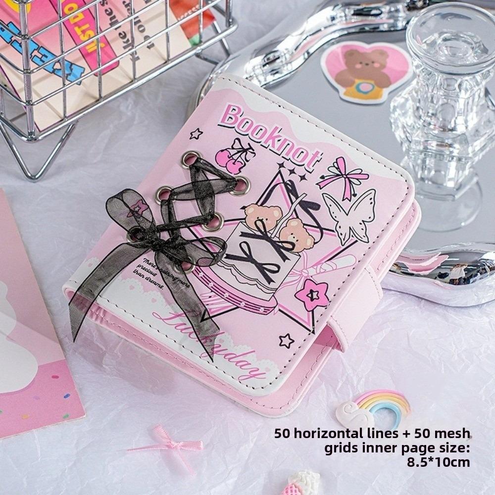 PU Taschennotizblock Horizontal karierter Notizblock Ballettstil Ballettband Notizbuch Studenten