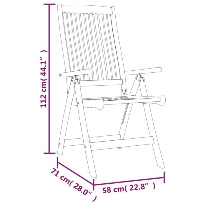 VidaXL Folding Garden Chairs 4 Pcs Solid Eucalyptus Wood 3087344