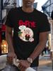 Black T-shirt with Popeye Cartoon Print - "What Ya Want?" Design