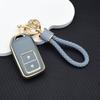 Tpu 2-Button Smart Key Cover For Honda Cr-V Hr-V Civic Accord Fit City Odyssey – Protective Key Fob Case And Key Chain Key Ring