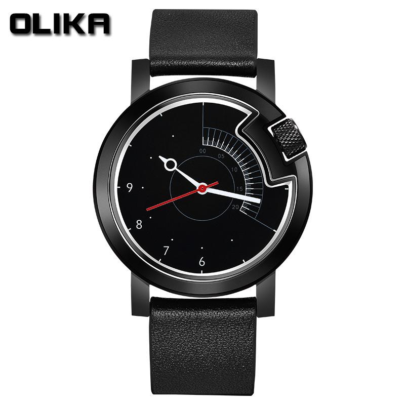 New Top Brand Men's Watch Steel Sapphire Mirror Quartz Watch Men's Waterproof Fashion Clear Large Dial Watch