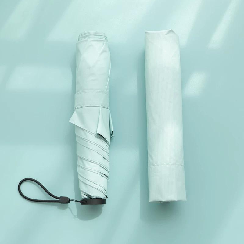 Foldable Ultra-Light Carbon Fiber Feather Umbrella Vinyl Sun Protective Sun Umbrella UV Protection Sunshade Fashion Pencil Sunny Umbrella