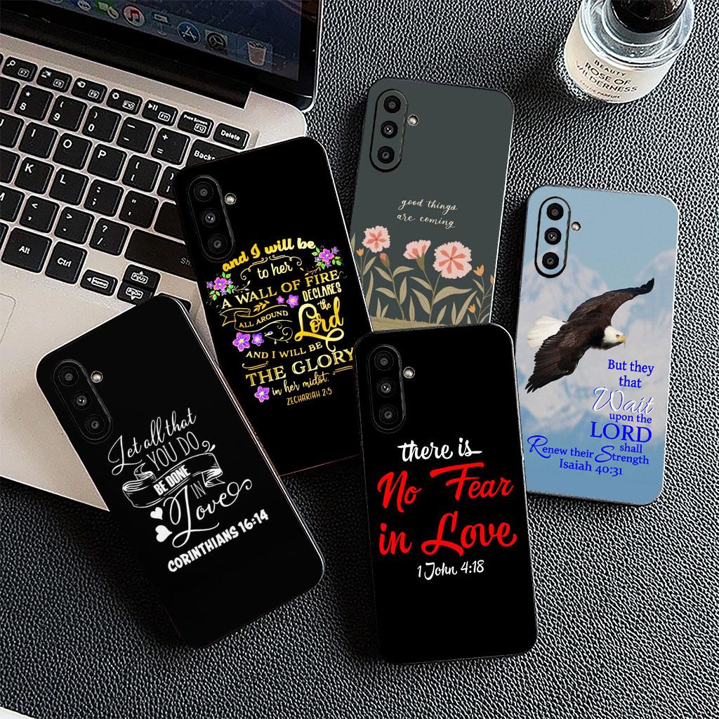 Bible Verse Christian Jehovah God Phone Cover Case for Samsung Galaxy S25 S24 S23 FE Ultra Plus S7 Edge S25+ S23+ A56 5G Casing