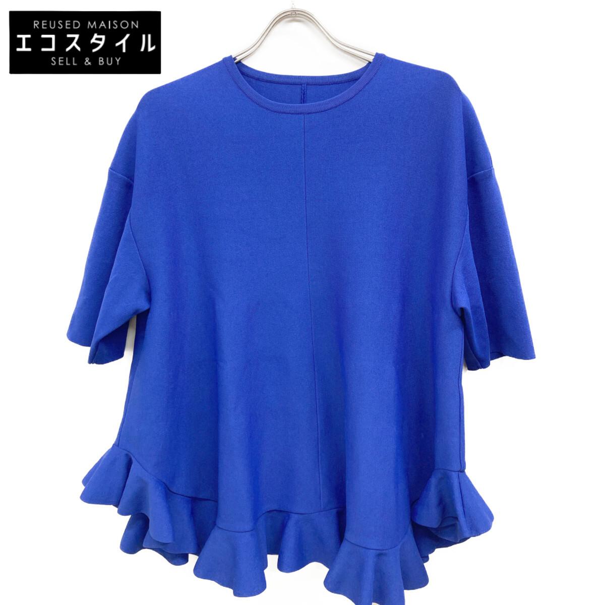 

ADORE 531-5170320 25Stainless Steel Blue Ruffle Hem Knit tops 38 blueUsed
