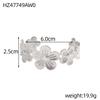 CARLIDANA Exquisite Gold Plated Waterproof Jewelry Gift Stainless Steel Flowers Open Chunky Cuff Bracelet Bangle for Women