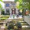 6Pcs/Set Handmade Garden Crystal Suncatchers Colorful Rainbow Plant Stakes  Yard Decor