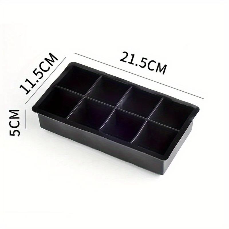 4/6/8 Grid Large Silicone Ice Cube Tray Mold, Food Grade Square Ice Maker, DIY Frozen Beverage Mold, Easy Release Ice Tray