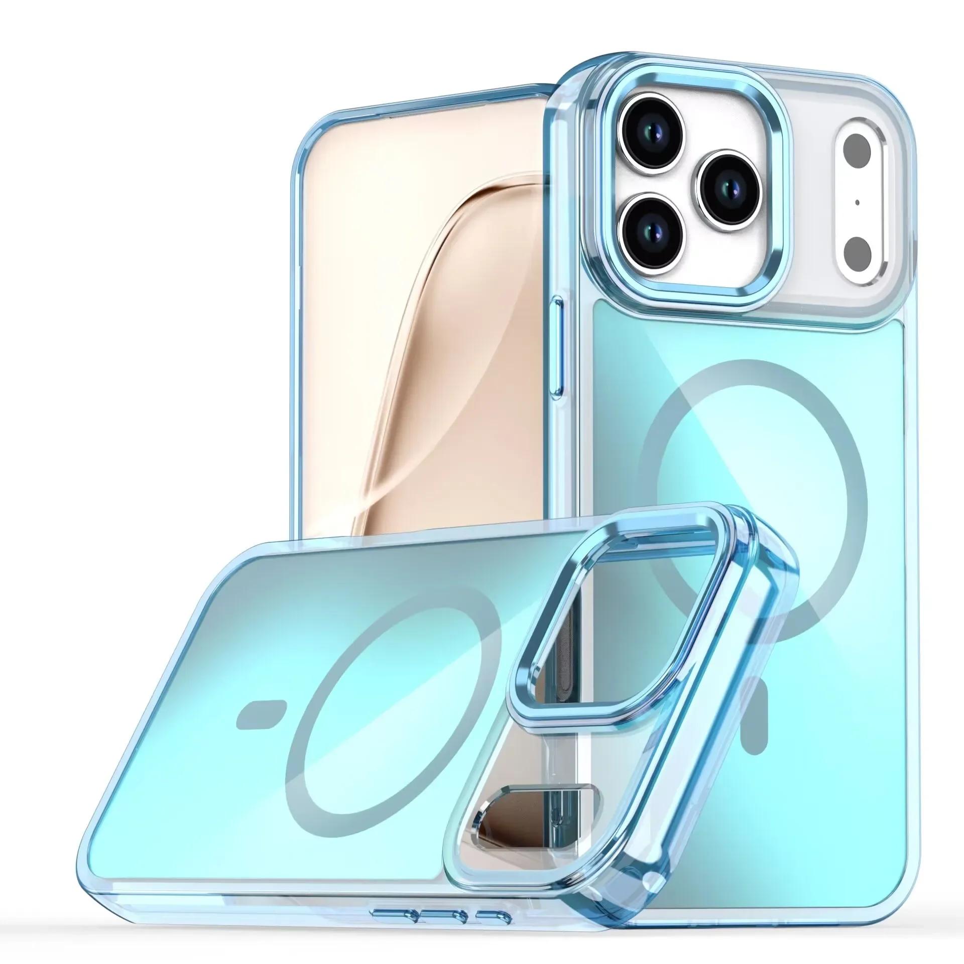 

Metal Lens Magsafe Phone Case for iPhone 17 Pro Max 7 Air 16 15 14 13 12 Pro Max Wireless Charge Discolour Change Colour Cover iPhone Air