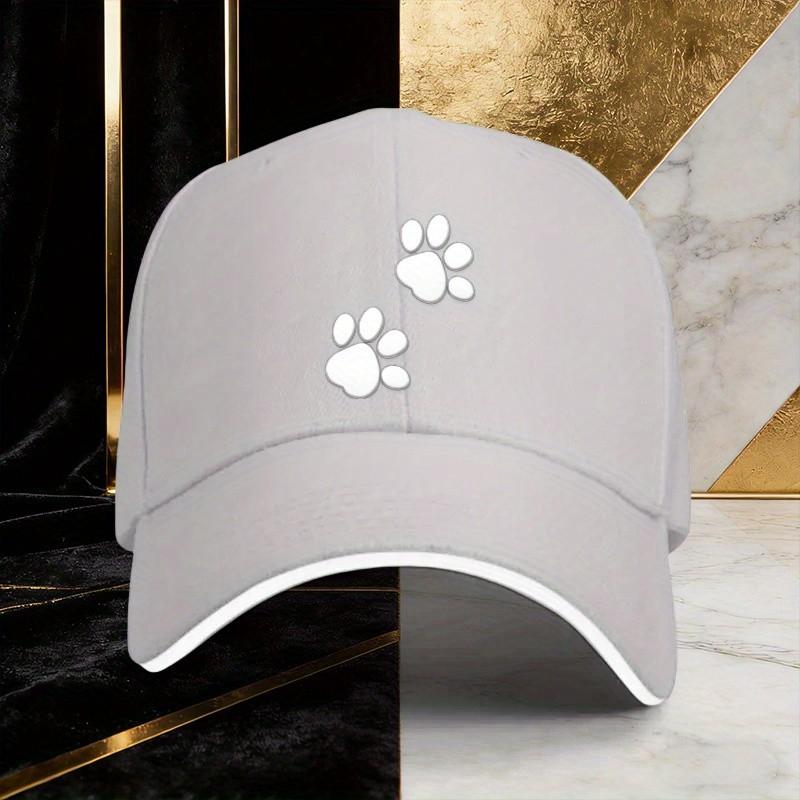 Paw Print Baseball Cap Polyester Adjustable Casual Unisex Adult Outdoor Sun Protection