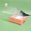 Parrot Bathing Box Accessories Food Feeder Easy Cleaning Bath Tub Bird Shower for Budgerigar