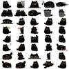 10/20/40/80pcs Funny Cartoon Black Cat Stickers Cute Decals Toys DIY Notebook Guitar Motorcycle Suitcase Kawaii Graffiti Sticker