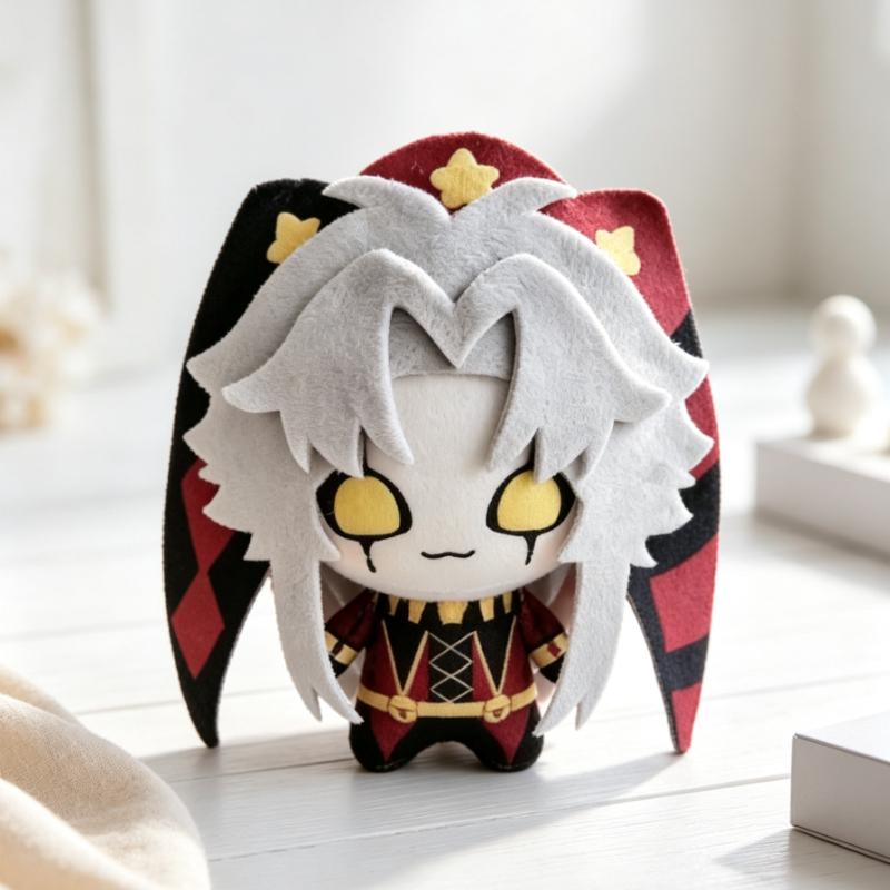 12Cm Funny Crying Style Circus Pierrot Harlequin Anime Plush Doll Stuffed Plushie Toy Soft Cute Cartoon Birthday Gift