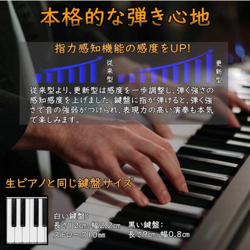 Longeye Digital Piano (Attaches to Music Stand), 88 Keys, Portable, Ultra-Compact, 10mm Stroke, Built-in Battery, Long Battery Life, Perfect for Pract