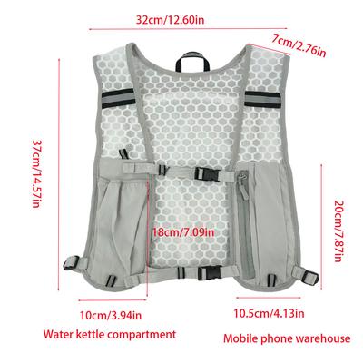 Lightweight Running Vest for Biking & Sports Reflective Hydration Chest Pack with Phone Storage Pocket Outdoor Gear