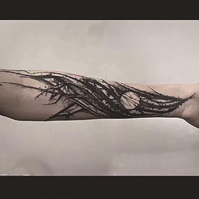 Waterproof Herbal Juice Tattoo Decals - Semi-Permanent, Non-Reflective for Men & Women’s Arms, Chest, Back