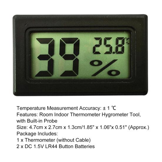 Thermo-Hygrometer Große Ziffern Hohe Genauigkeit Langlebig Mehrzweck Haushalts-Thermo-Hygrometer für Zuhause