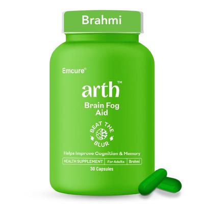 Capsules Arth Brahmi par Emcure | 30 Capsules Végétales pour le Soutien de la Mémoire, de la Concentration & de la Clarté Mentale