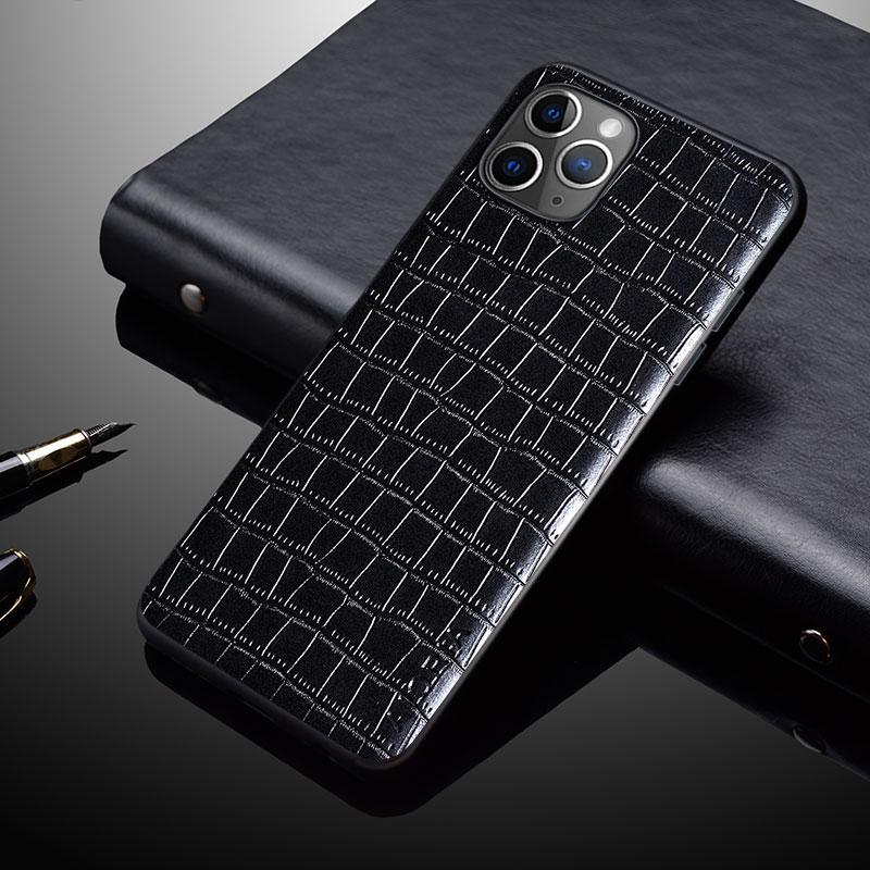 Lyxigt krokodilläderfodral för iPhone 16 Pro Plus Max Bakskal till iphone 16 pro maxfodral