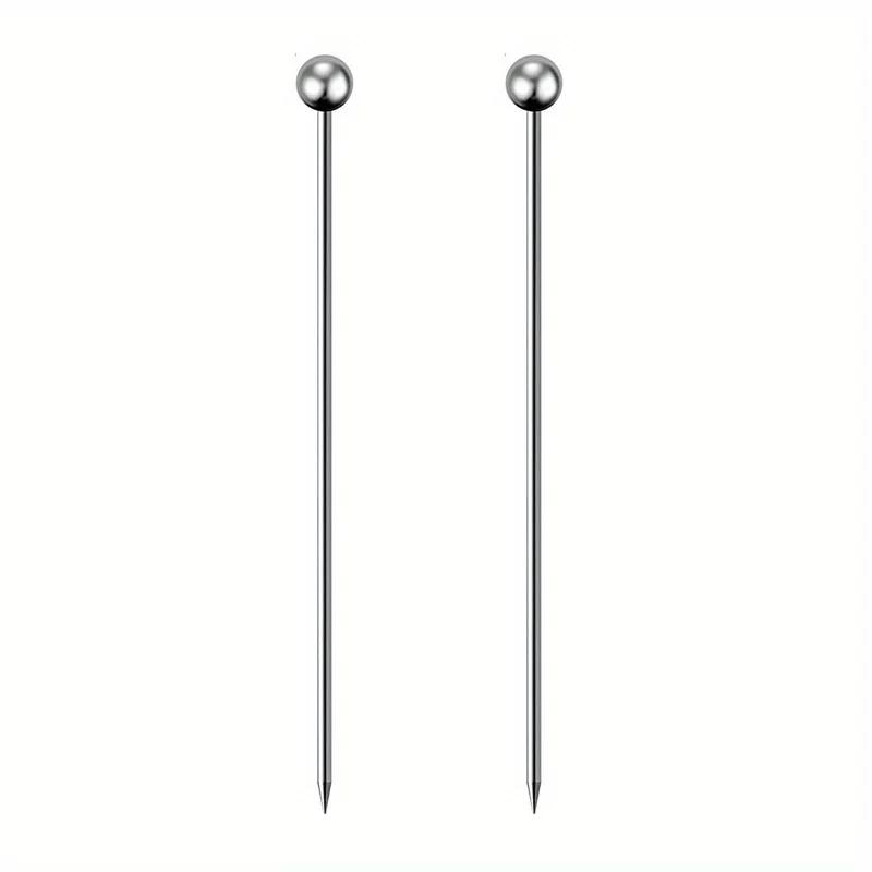 4pcs Stainless Steel Cocktail Picks Fruit Picks Cocktail Sticks For Bar Pub Club Restaurant And Home Use Drinkware Accessories