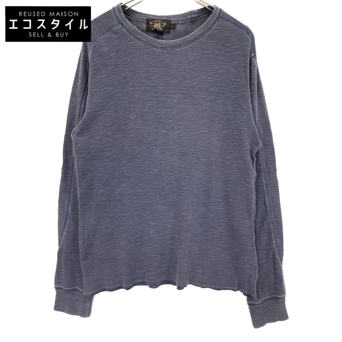 

RRL Navy cotton thermal long-sleeved T-shirt tops M NavyUsed