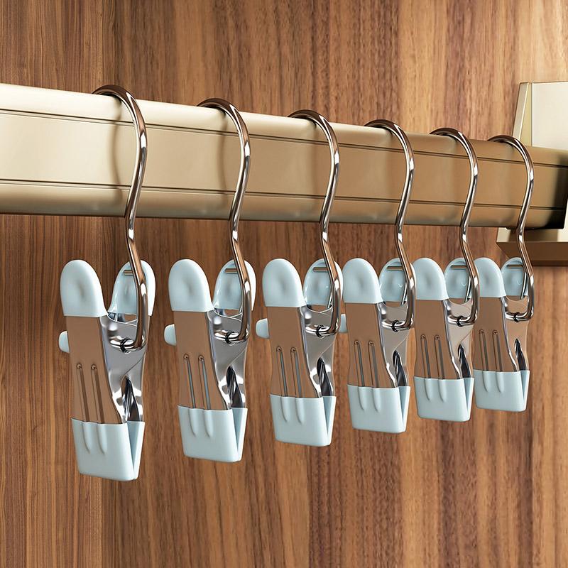 Portable Boot Hanger for Closet, Laundry Hooks with Clips, Boot Holder, Hanging Clips, Portable Multifunctional Hangers Single