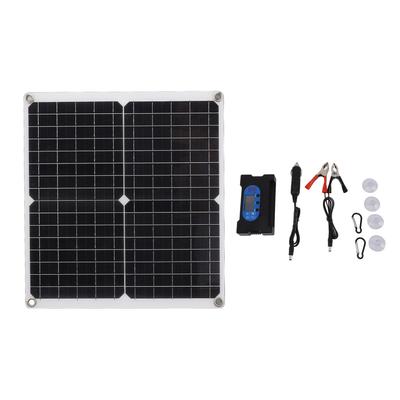 Solarmodul Laderegler Set Monokristallines Silizium 25W 10A Schnellladung Batterieloser Betrieb