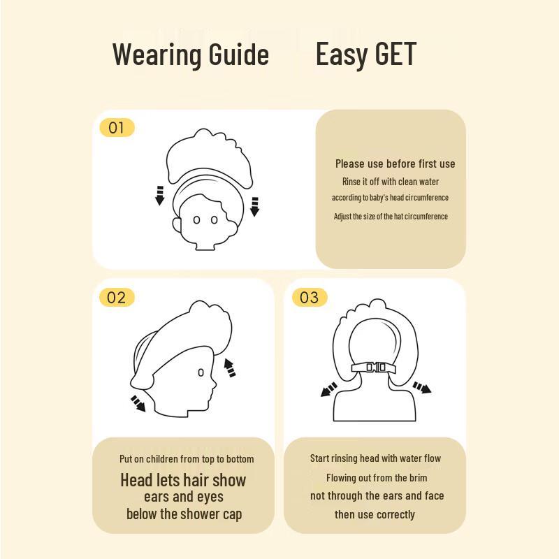 Dr. Ma Baby Shower Cap with Ear Protection