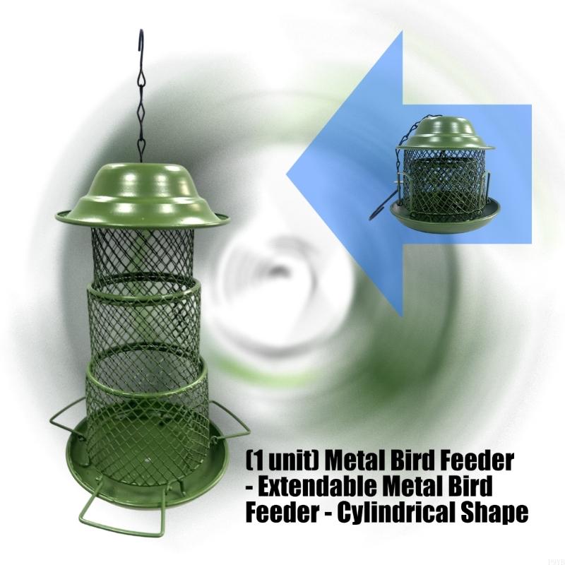 Heavy Duty Metal Hanging Wild Bird Feeder Squirrels Proof Large Roof Large Tray for Garden Outdoor Bird Feeder