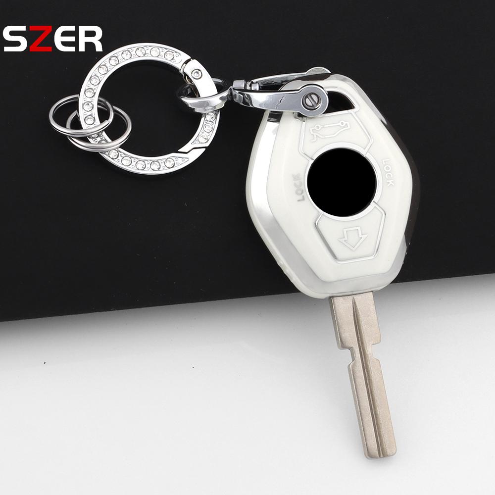 For Bmw Ews X3 X5 Z3 Z4 1 3 5 7 Series E38 E39 E46 Fashion Tpu Car Key Case Cover Protected Shell Fob Keychain Accessories
