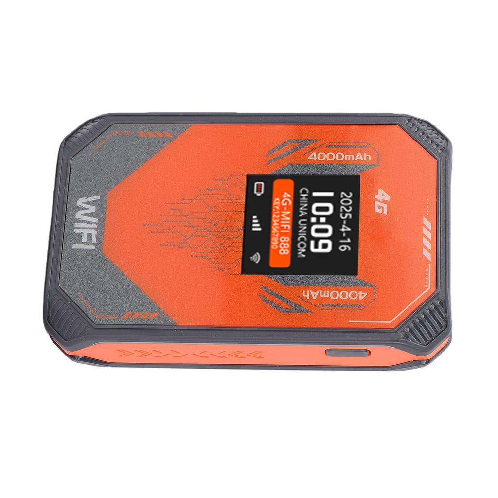 4G Mobile WLAN Router Portable WiFi Hotspot Device 4000mAh Battery SIM Card Support LCD Display Easy Setup for Travel