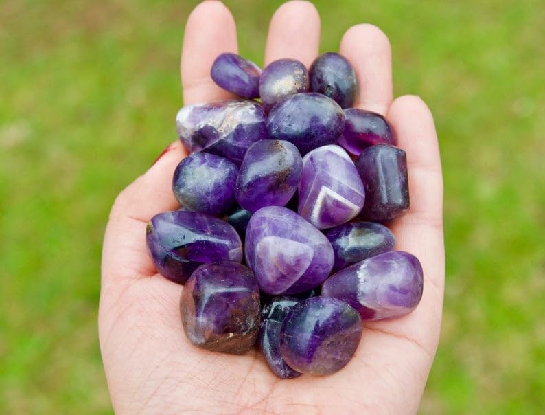 Stunning Natural Polished Crystal Stone - Healing & Decor - Elevate Your Space & Spirit - 50 Grams (Amethyst)