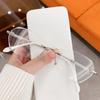 Retro Rimless Anti-Blue Light Reading Glasses Fine Sparkling Street Photos Decoration Frameless Eyeglasses Transparent Frame