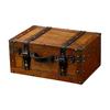 Vintage-Style Wooden Storage Trunk Compact for Shop Display, Bedroom
